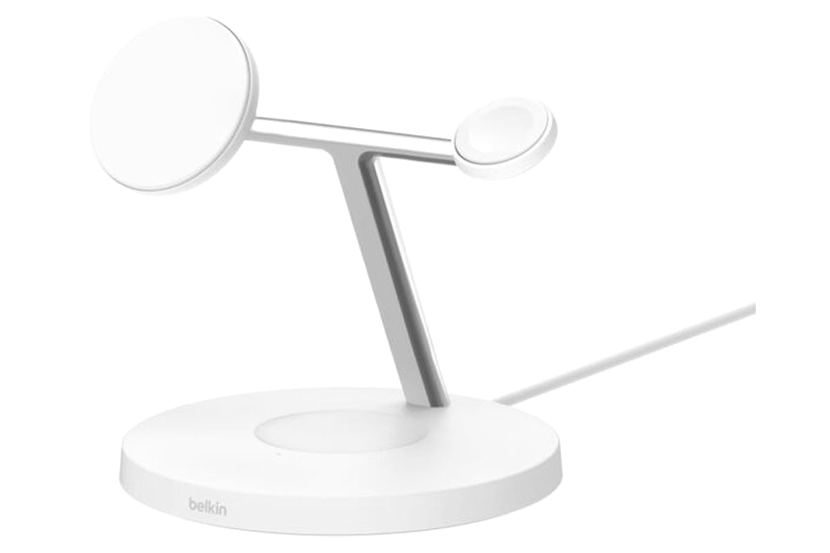 Belkin BoostCharge Pro 15W 3-in-1 Magnetic Wireless Charging Stand with Qi2 | White-5