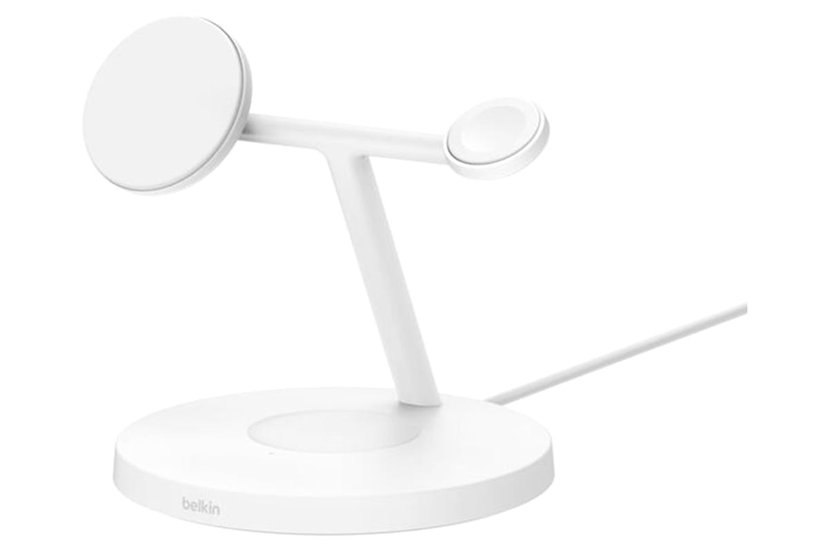 Belkin BoostCharge Pro 15W 3-in-1 Magnetic Wireless Charging Stand with Qi2 | White-6