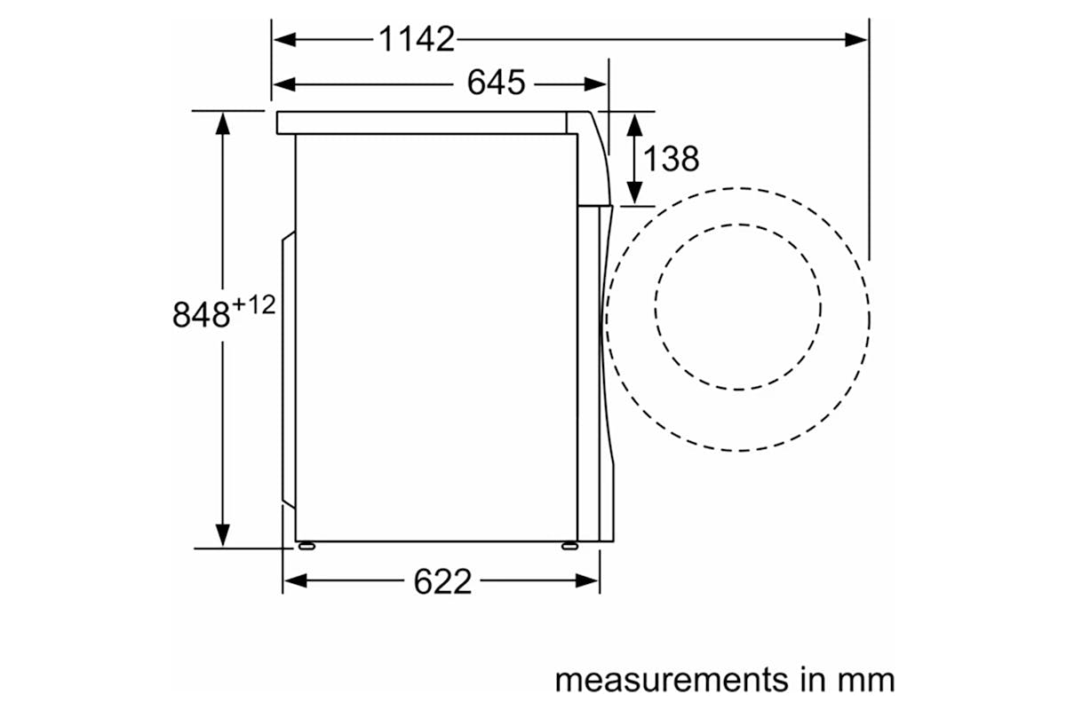 Siemens 10.5kg Washer / 6kg Dryer Freestanding Washer Dryer | WN54C2ATGB-8