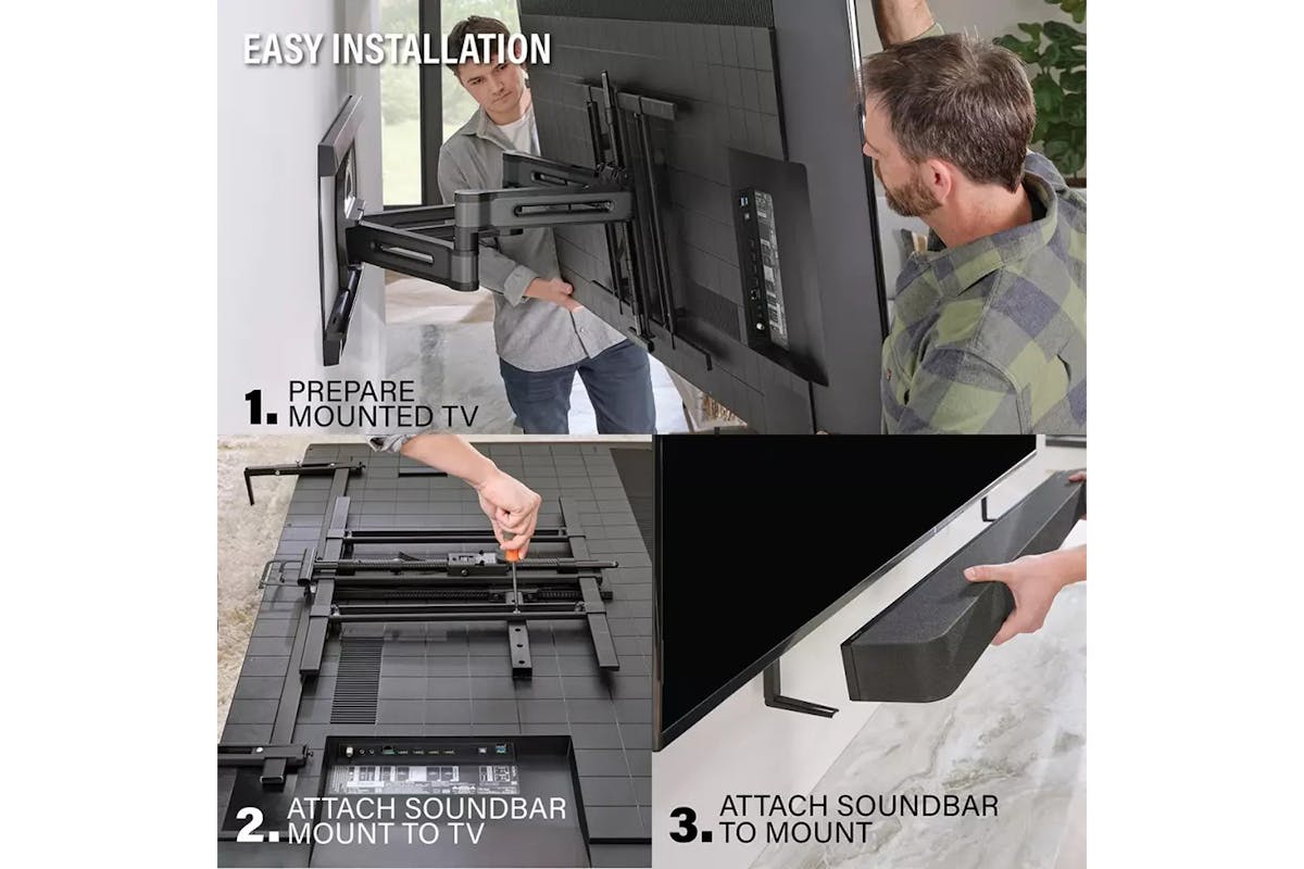 Sanus 50"– 90" TV Soundbar Mount | WSBSBTV1-B2-10