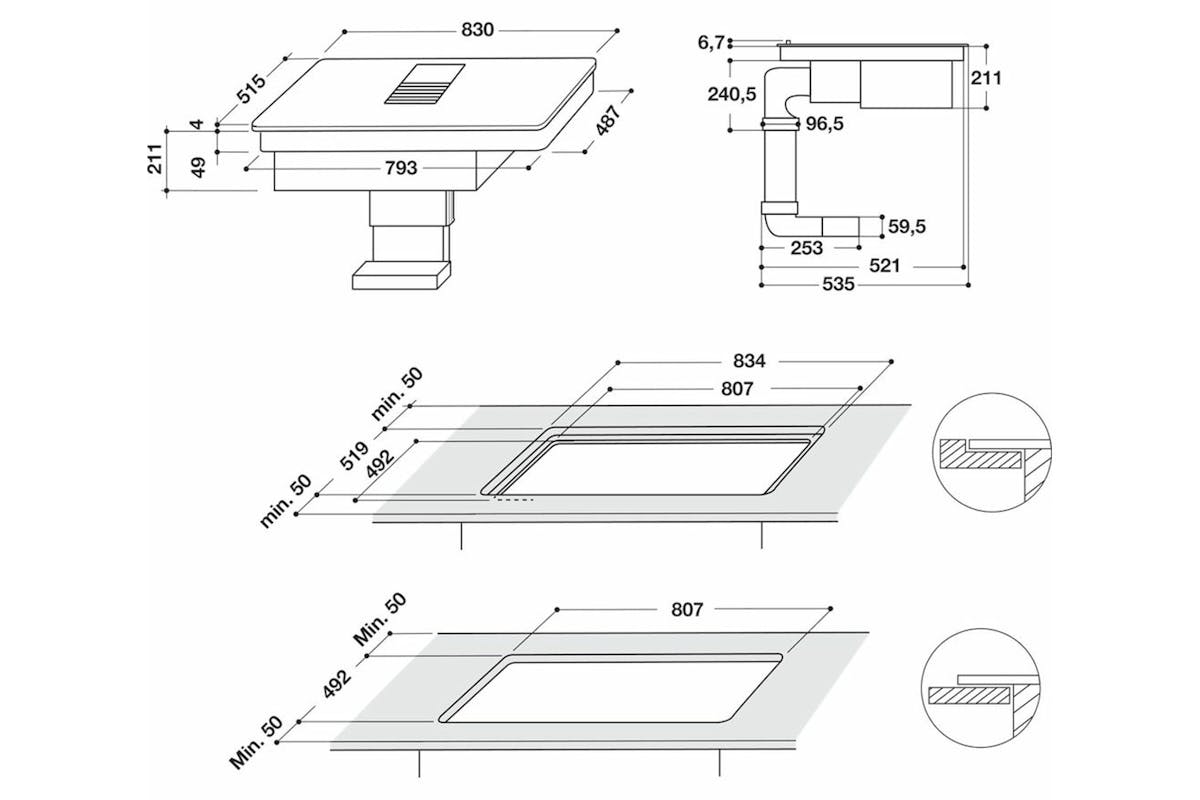Whirlpool 83cm Built-in Induction Glass-Ceramic Hob | WVH92KFKIT/1-13