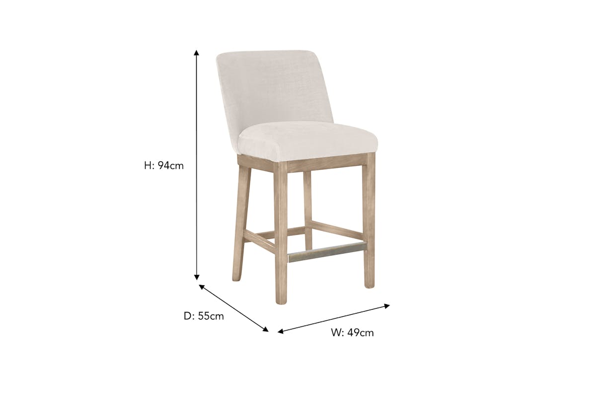 Walter Counter Stool | Fabric | Latte-3
