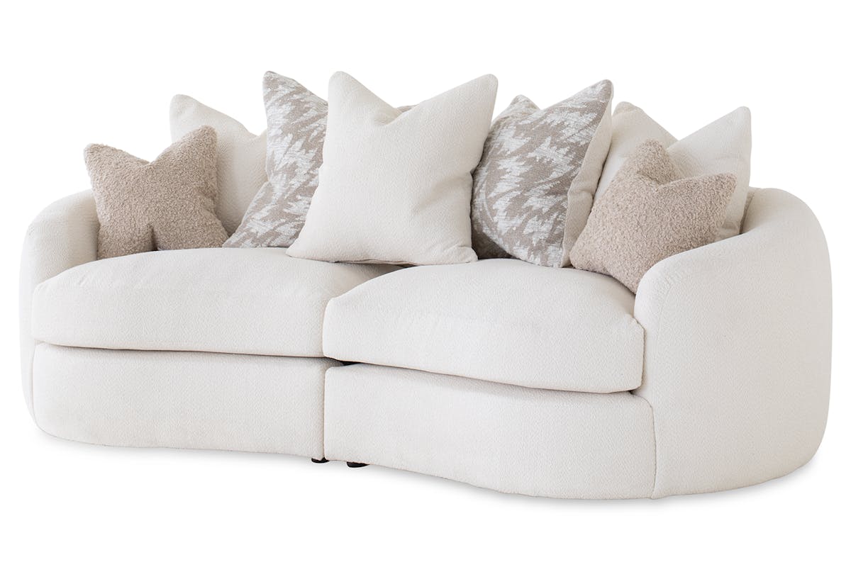 Whisper 3 Seater Sofa | Pillow Back | Cream-2