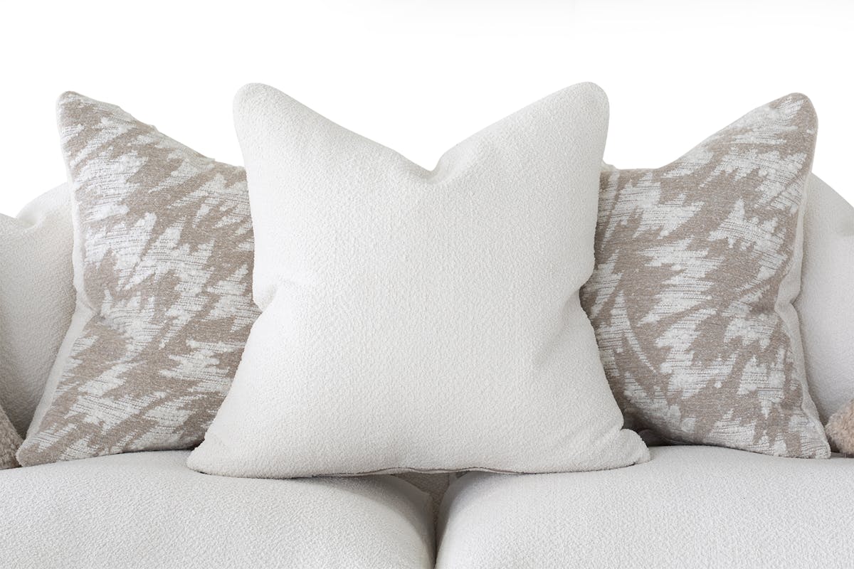 Whisper 3 Seater Sofa | Pillow Back | Cream-4