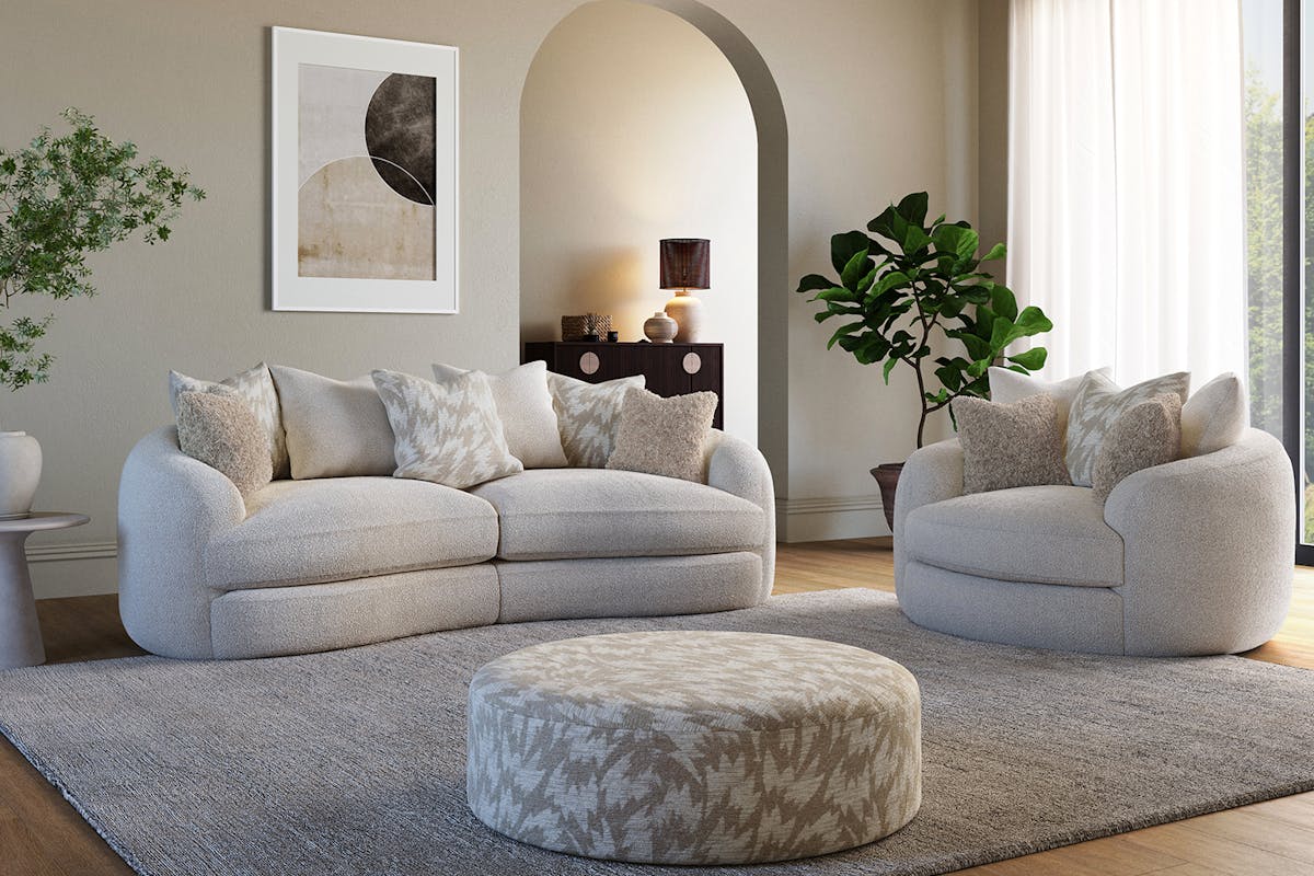 Whisper Footstool | Swivel | Cream-2