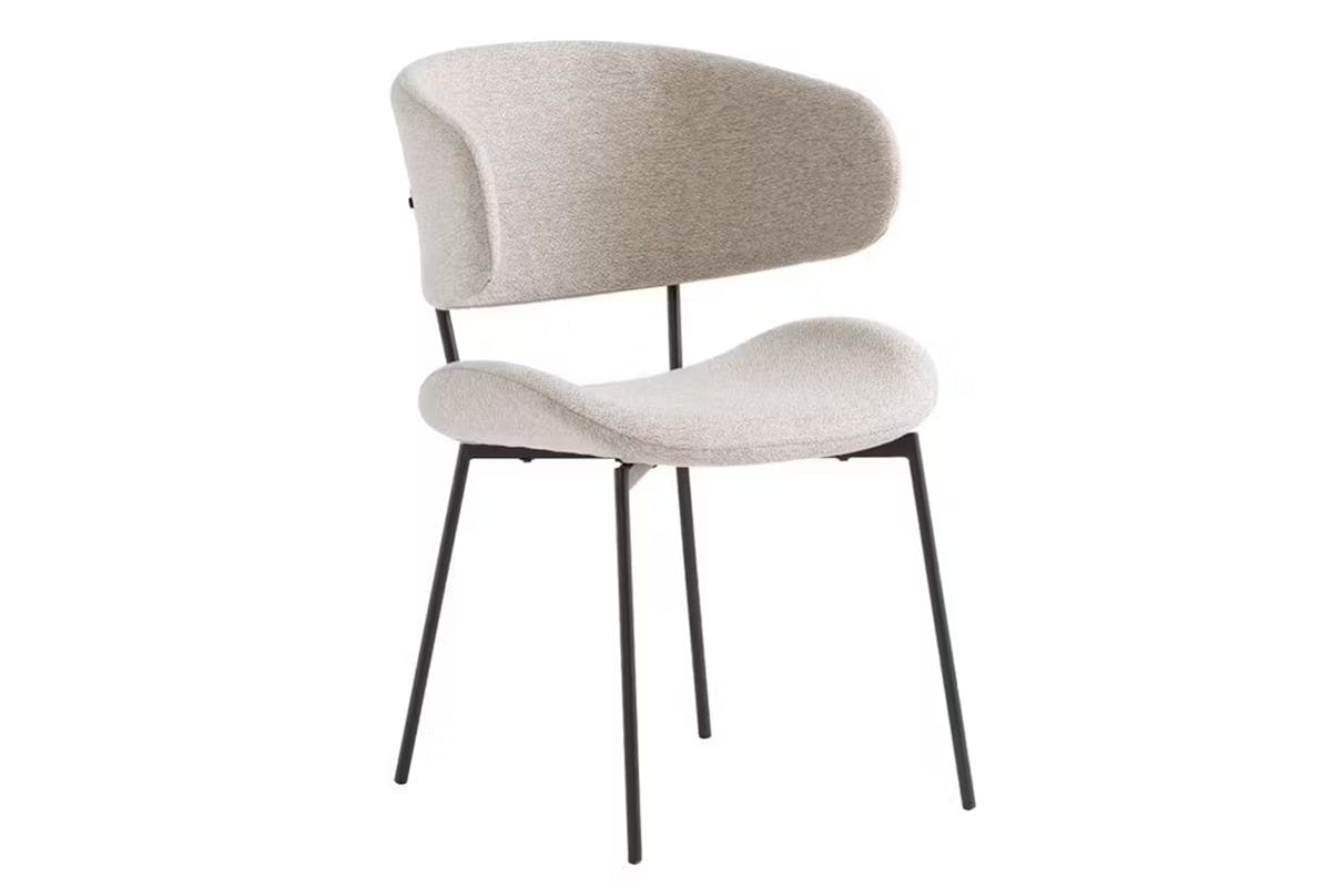 Willow Dining Chairs | Fabric | Cream | Set of 2-2