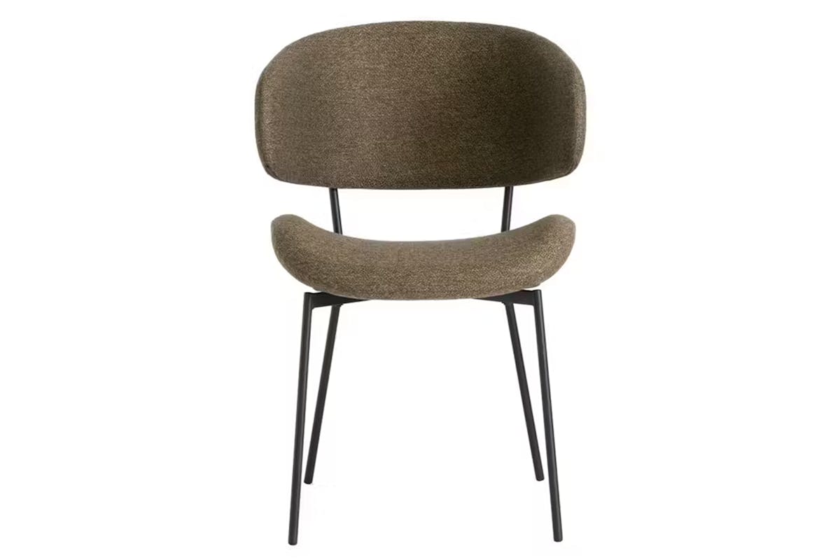 Willow Dining Chairs | Fabric| Olive Green | Set of 2