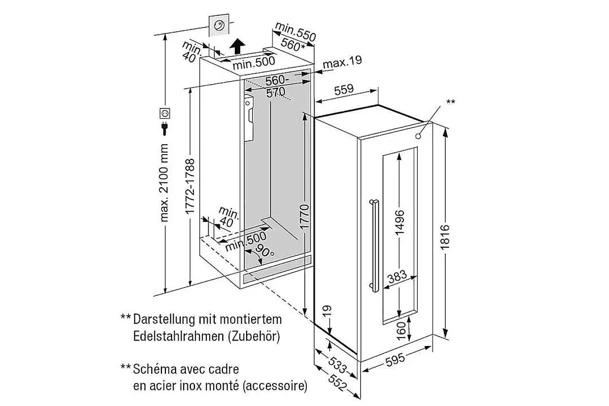 Liebherr Built-in Wine Cooler | Steel Frame | 9901573-2