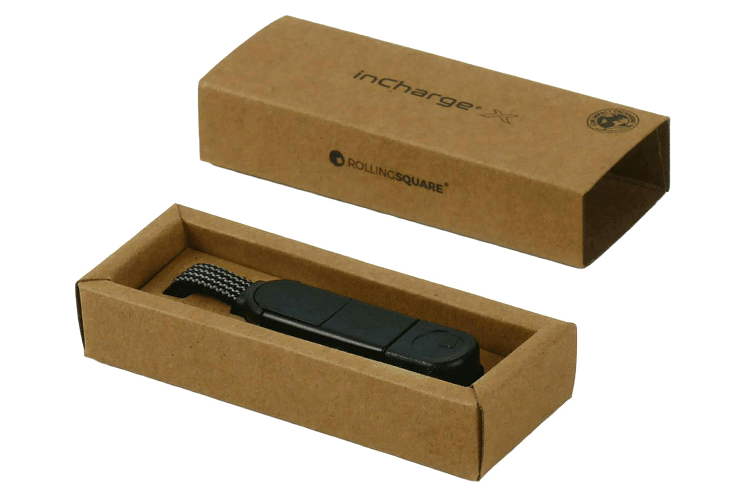 Rolling Square InCharge X Cable | Lava Black-11