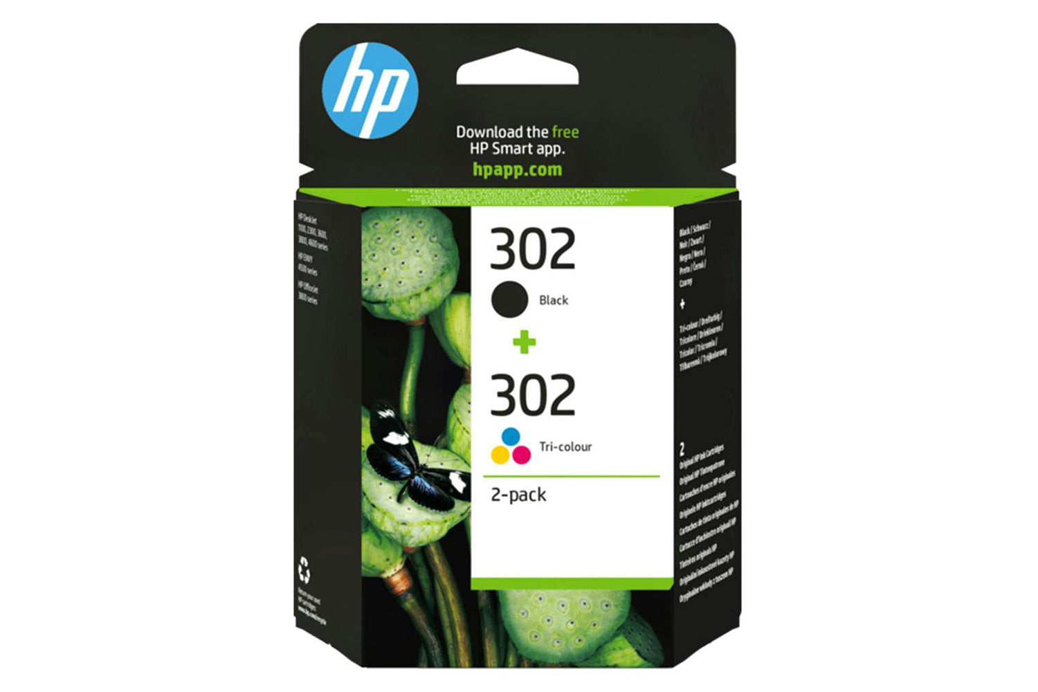 HP 302 Original Ink Cartridges | Black/Tri-Colour | Pack of 2