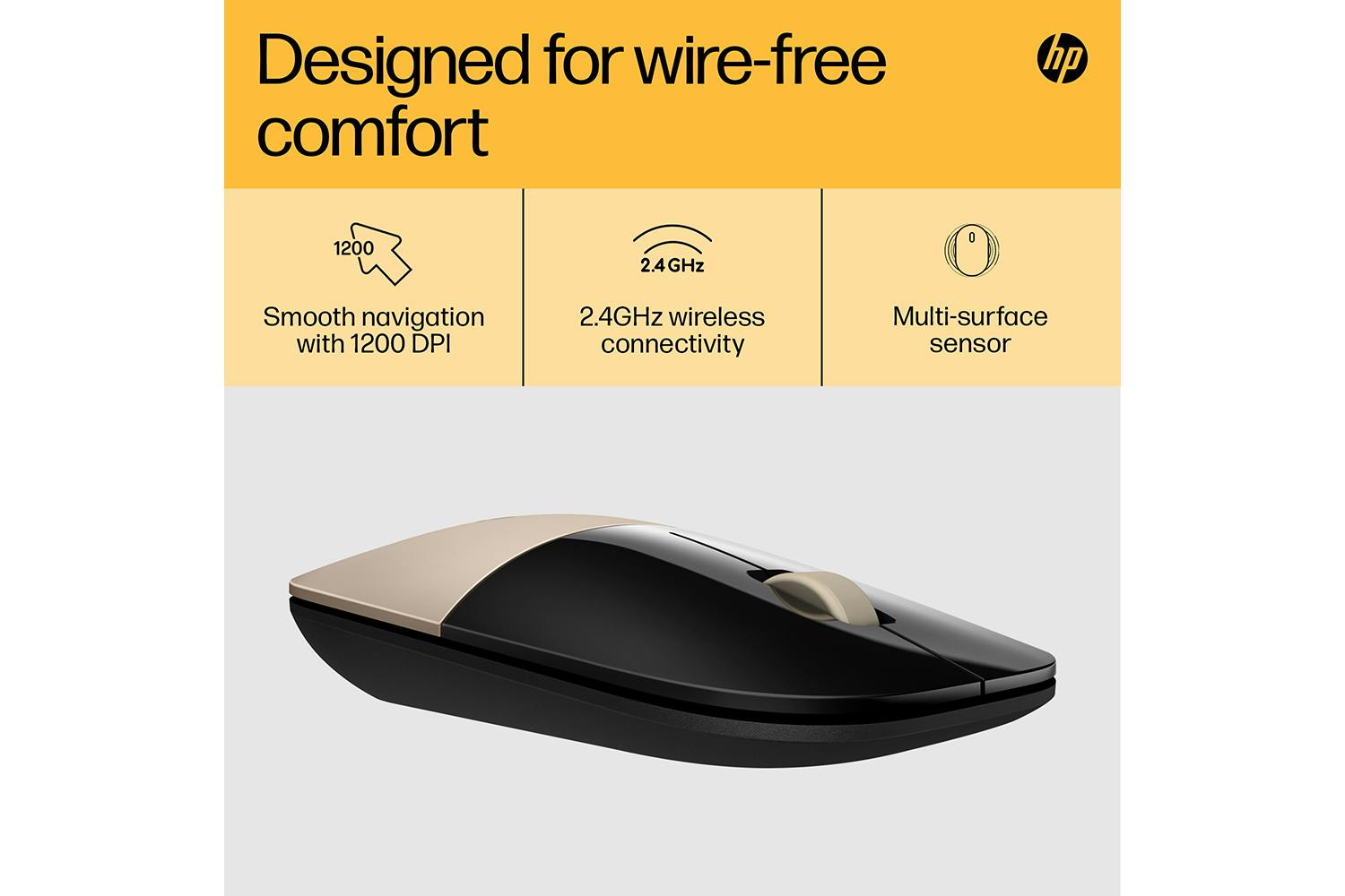 HP Z3700 Wireless Mouse | Gold-4