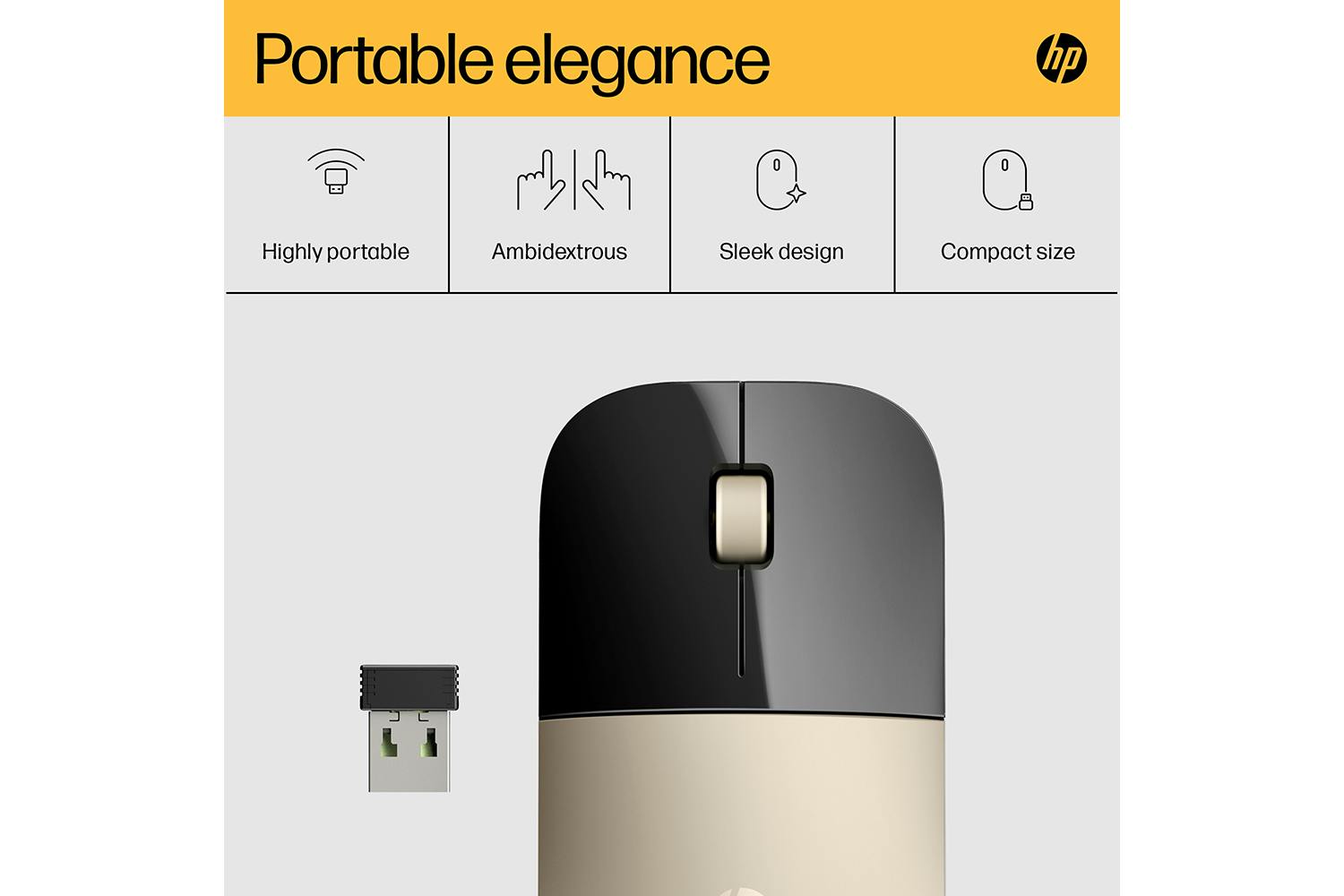HP Z3700 Wireless Mouse | Gold-5