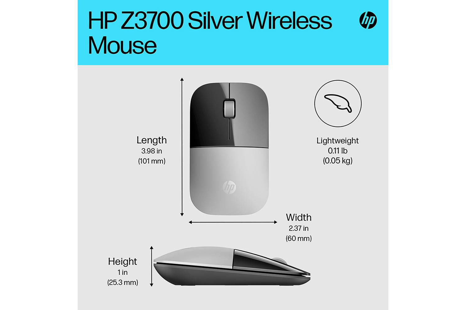 HP Z3700 Wireless Mouse | Silver-2