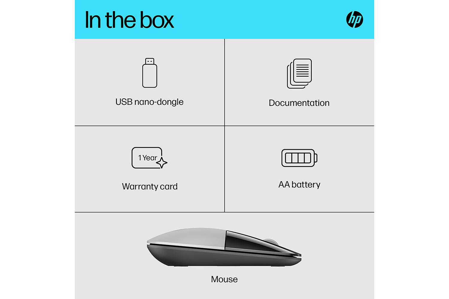 HP Z3700 Wireless Mouse | Silver-5