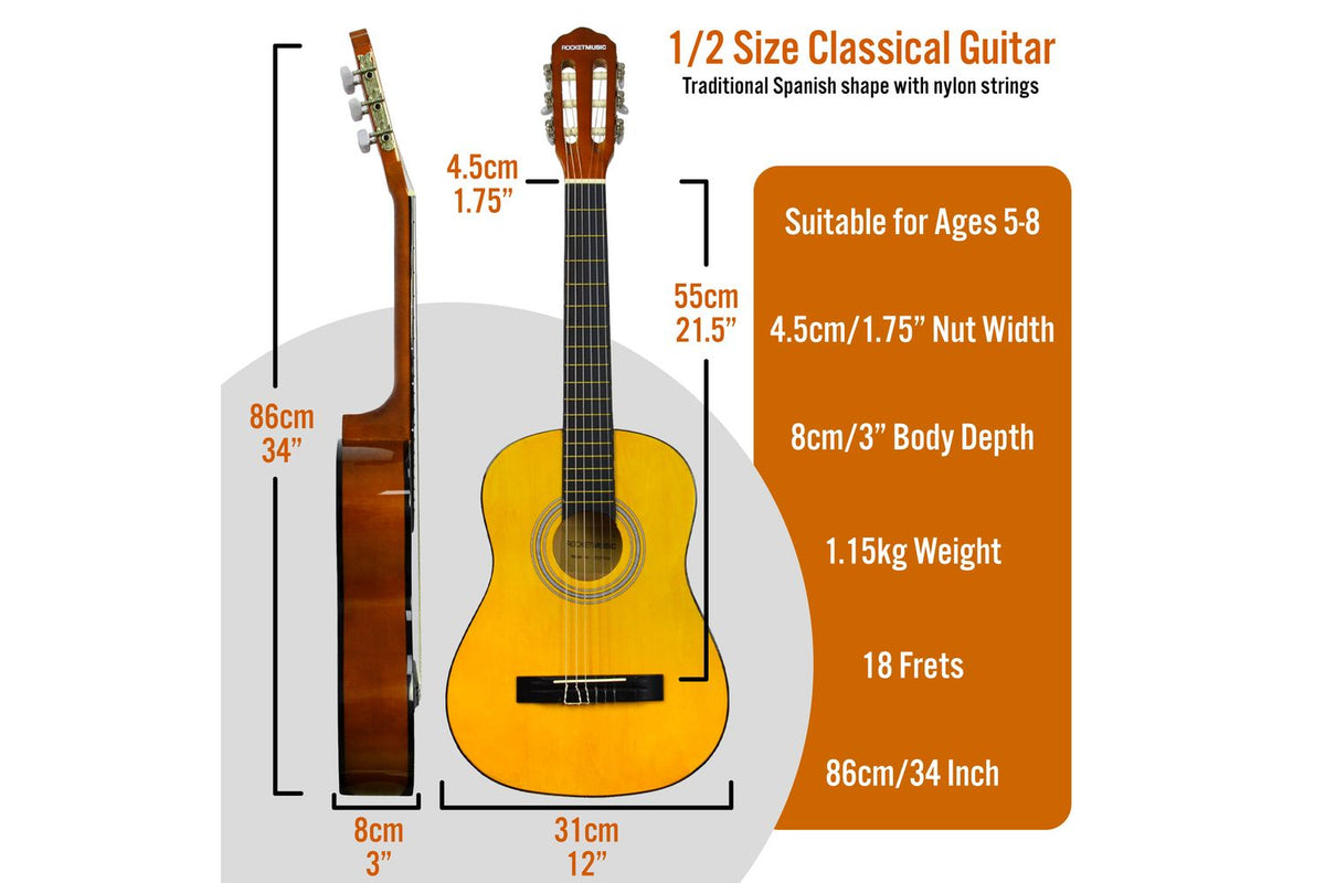 3rd Avenue 12 Size Classical Guitar Pack-2