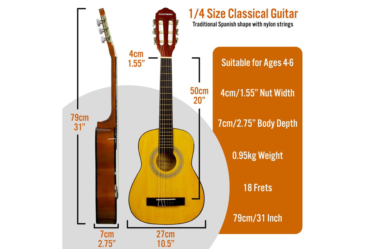 3rd Avenue Rocket 14 Size Classical Guitar Pack-2