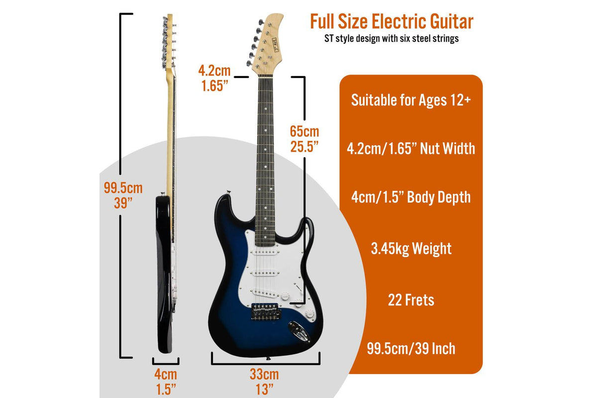 3rd Avenue Electric Guitar Pack - Blueburst-2