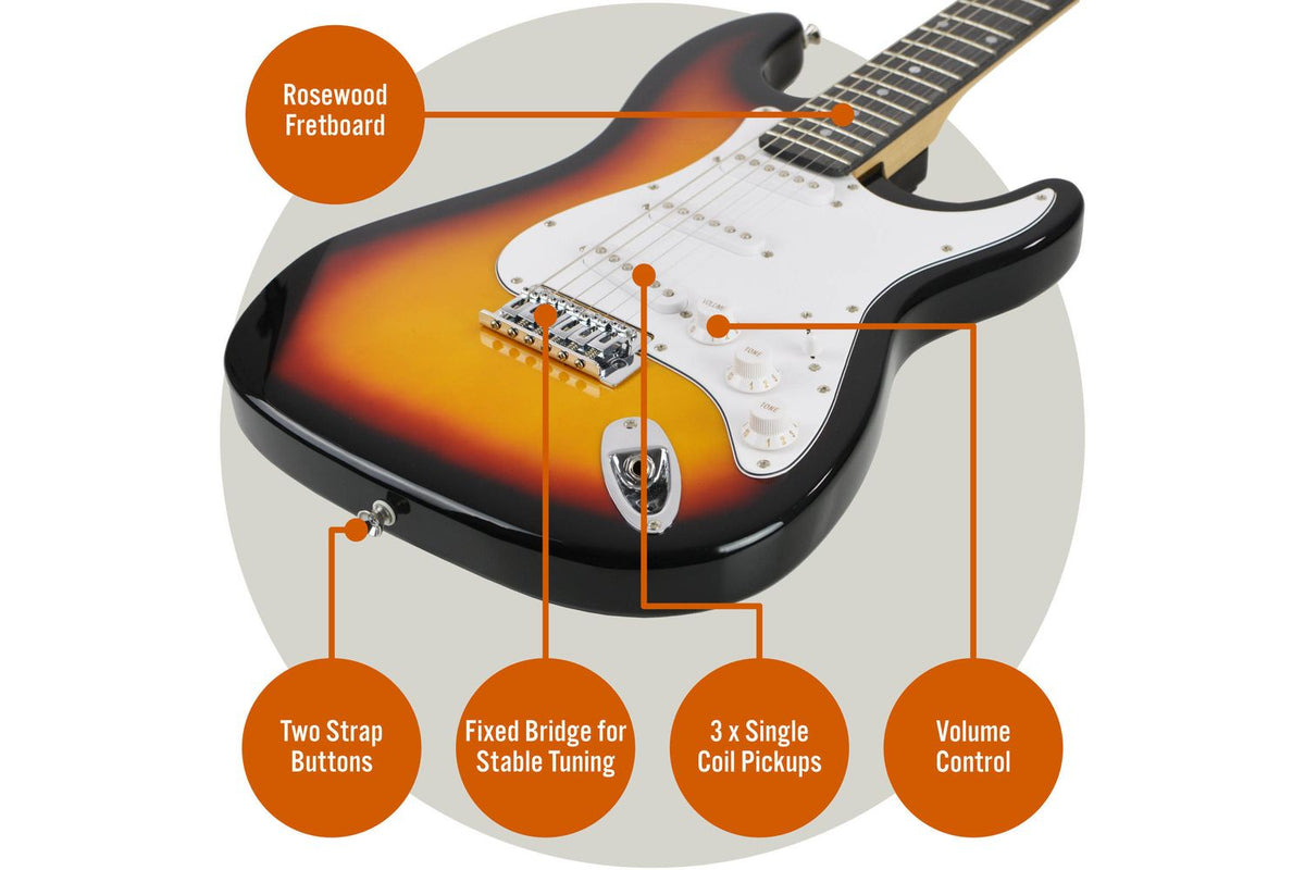3rd Avenue Electric Guitar Pack - Sunburst-4