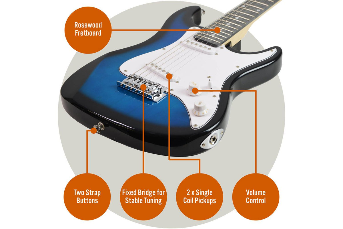 3rd Avenue 34 Size Electric Guitar Pack - Blueburst-4