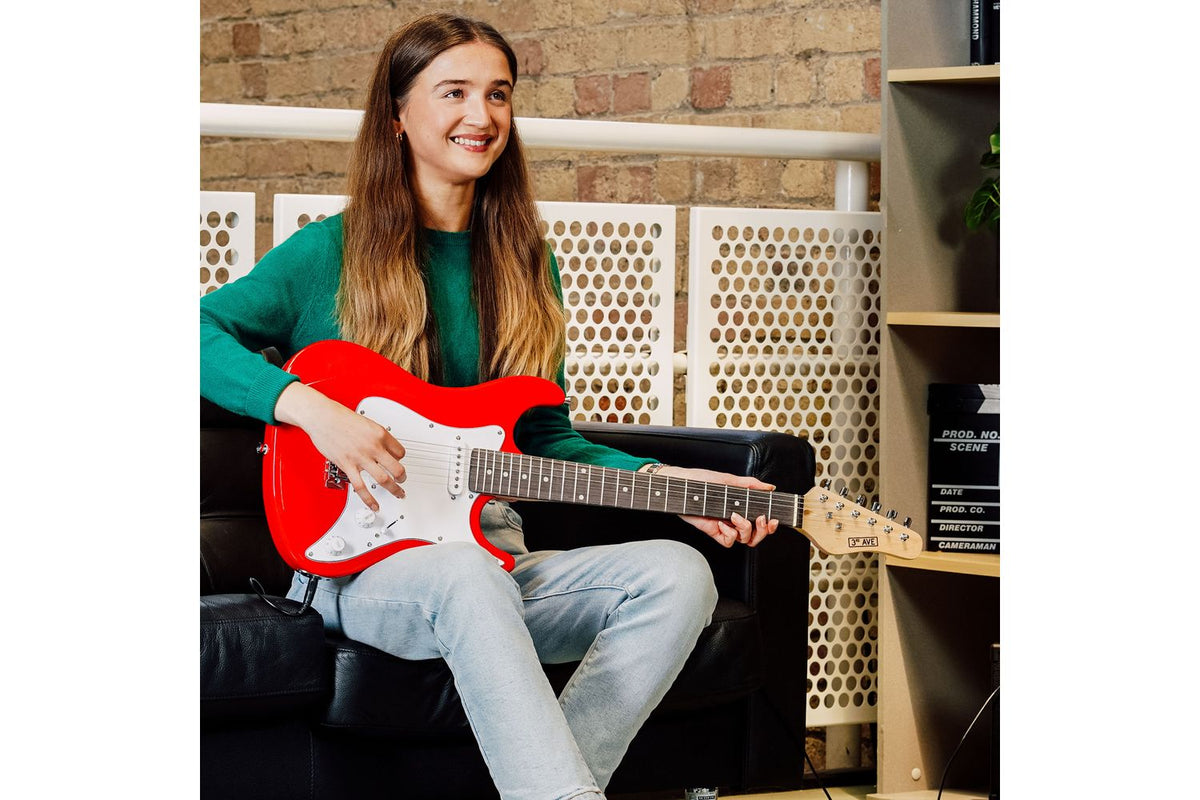 3rd Avenue 34 Electric Guitar - Red-5