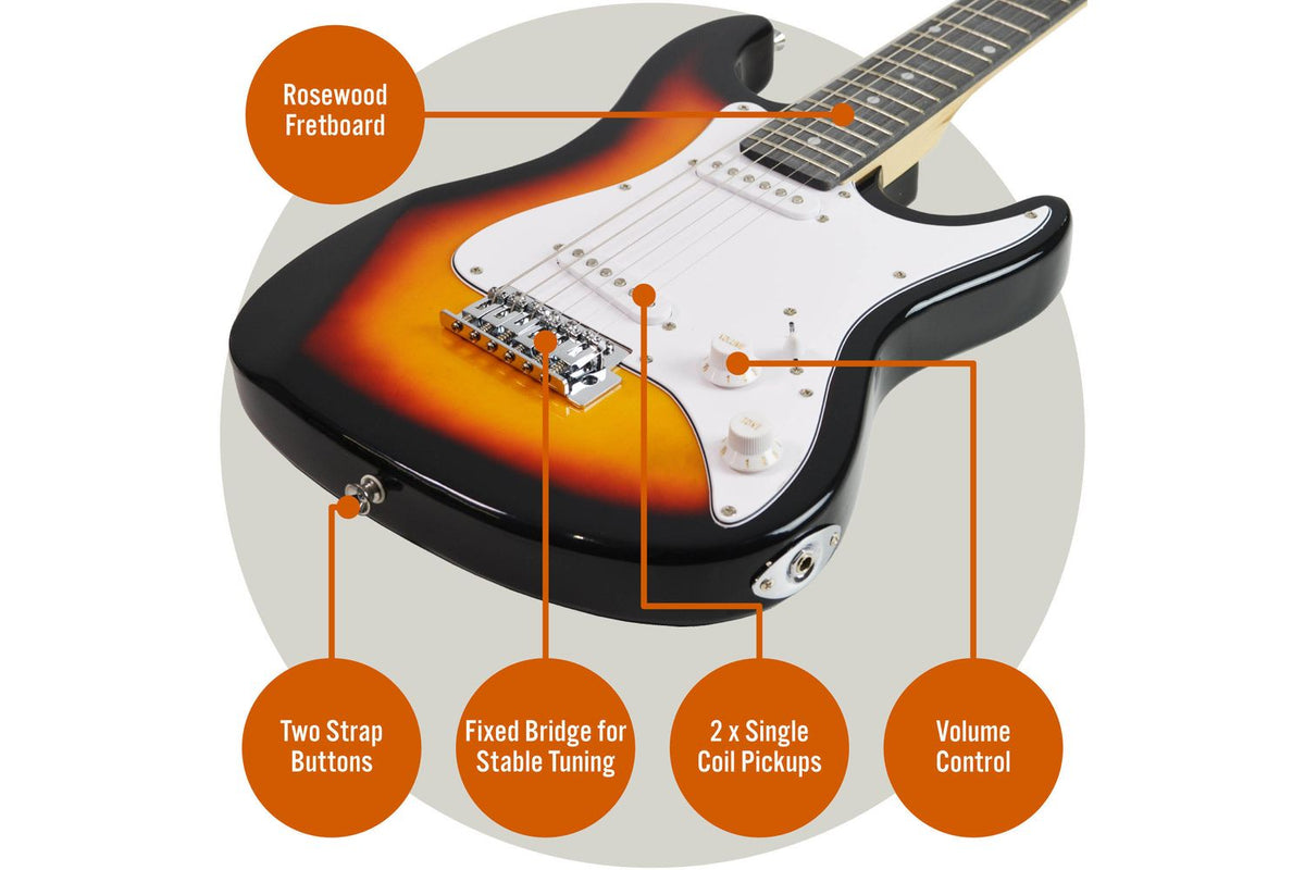3rd Avenue 34 Size Electric Guitar Pack - Sunburst-4
