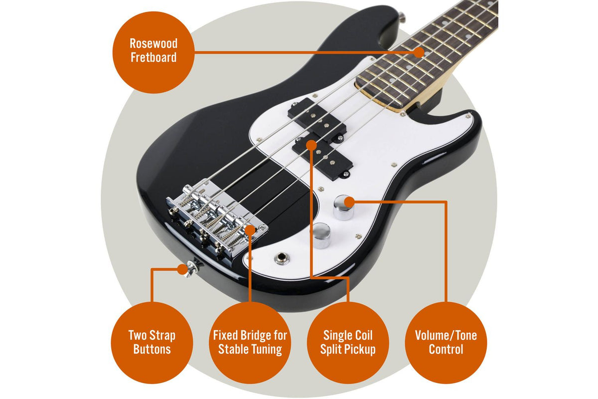 3rd Avenue 34 Bass Guitar Pack - Black-4