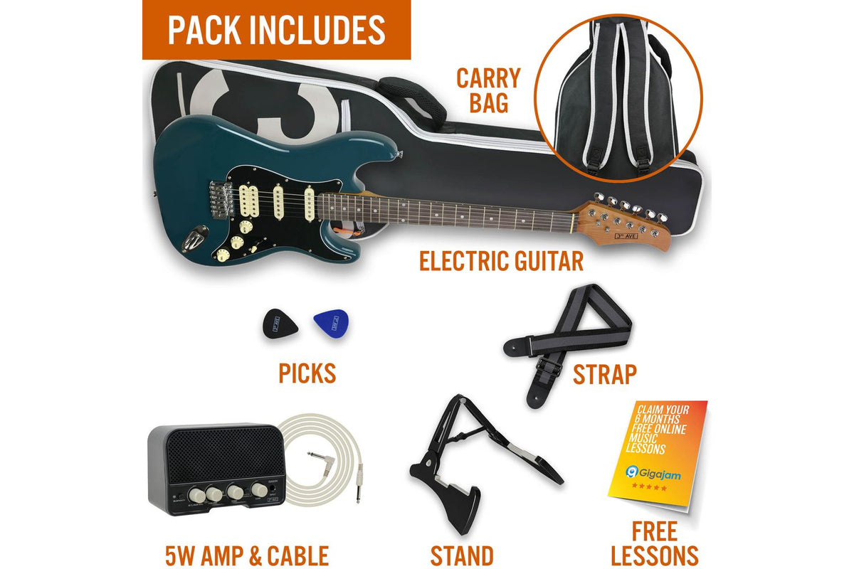 3rd Avenue Stateside Series Electric Guitar Pack - Delt-3