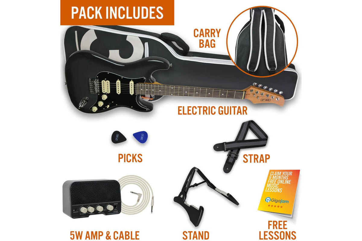 3rd Avenue Stateside Series Electric Guitar Pack - Rush-3