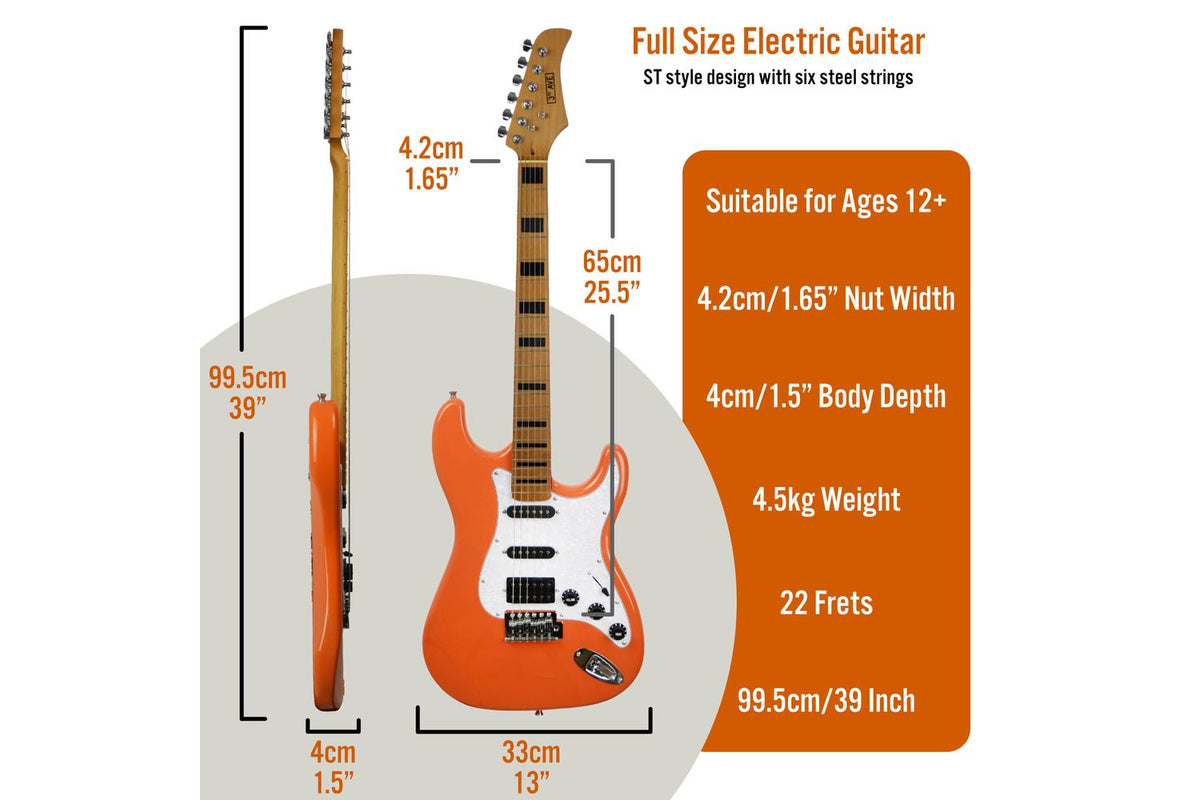 3rd Avenue Stateside Series Electric Guitar Pack - Cany-2