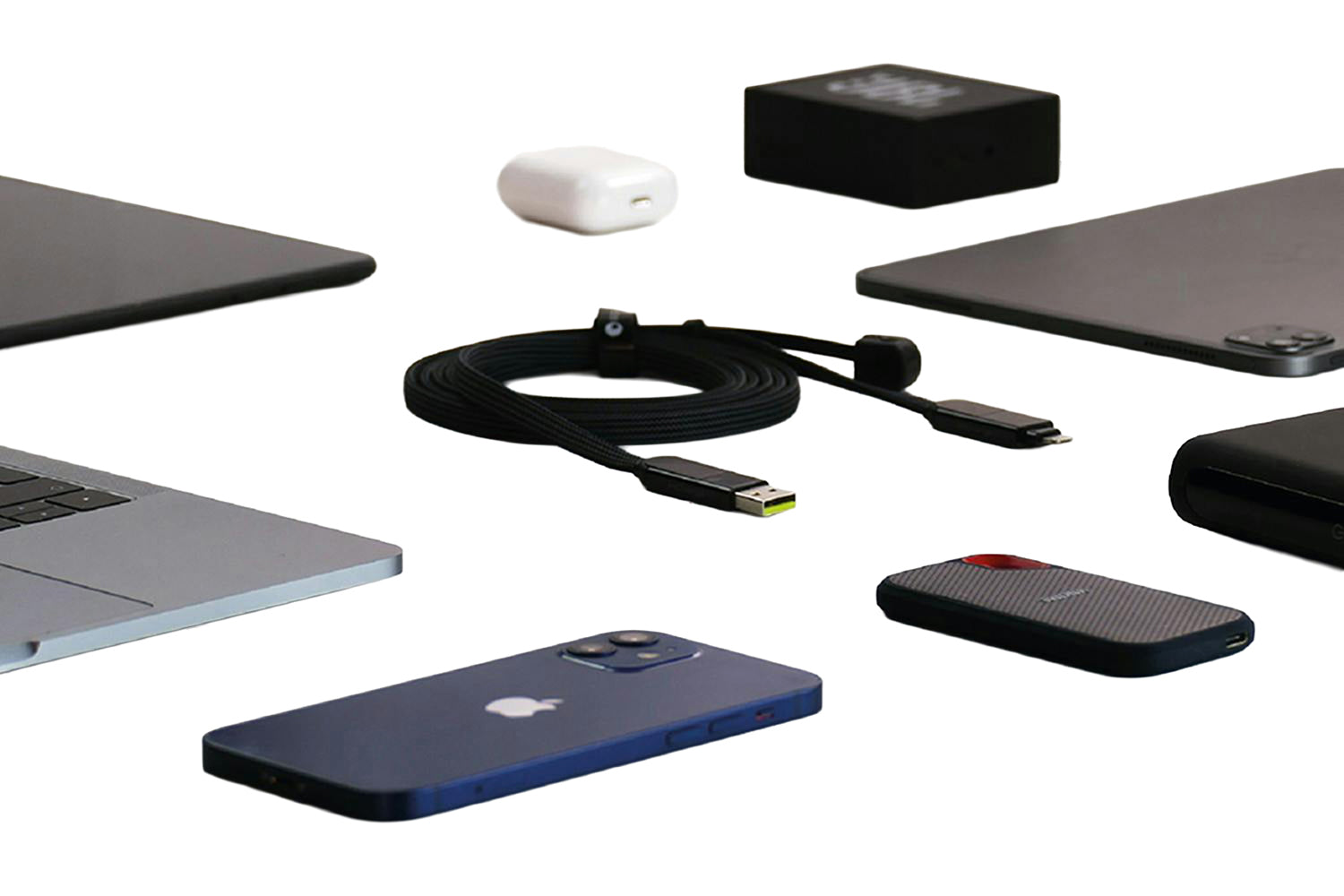 Rolling Square inCharge XL Cable | Urban Black | 2m-7