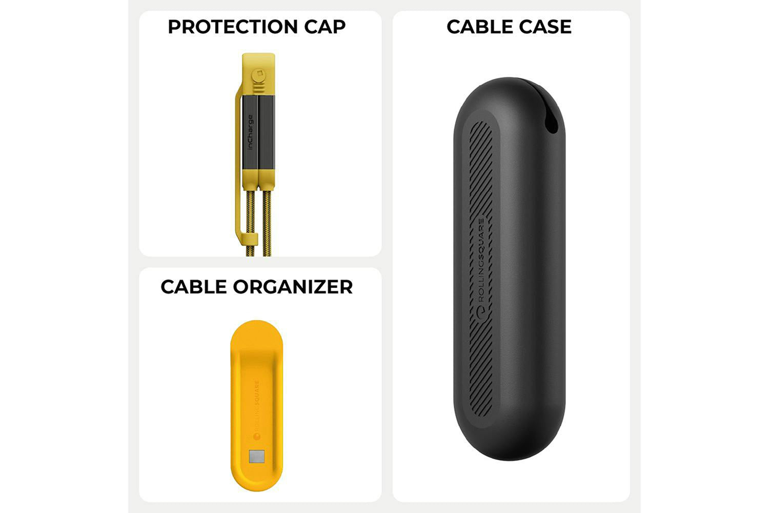 Rolling Square inCharge XL Cable | Summit Yellow | 2m-4
