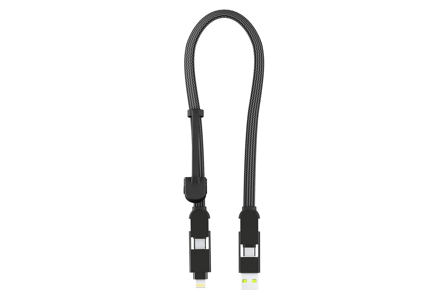 Rolling Square inCharge XL Cable | Urban Black | 0.3m