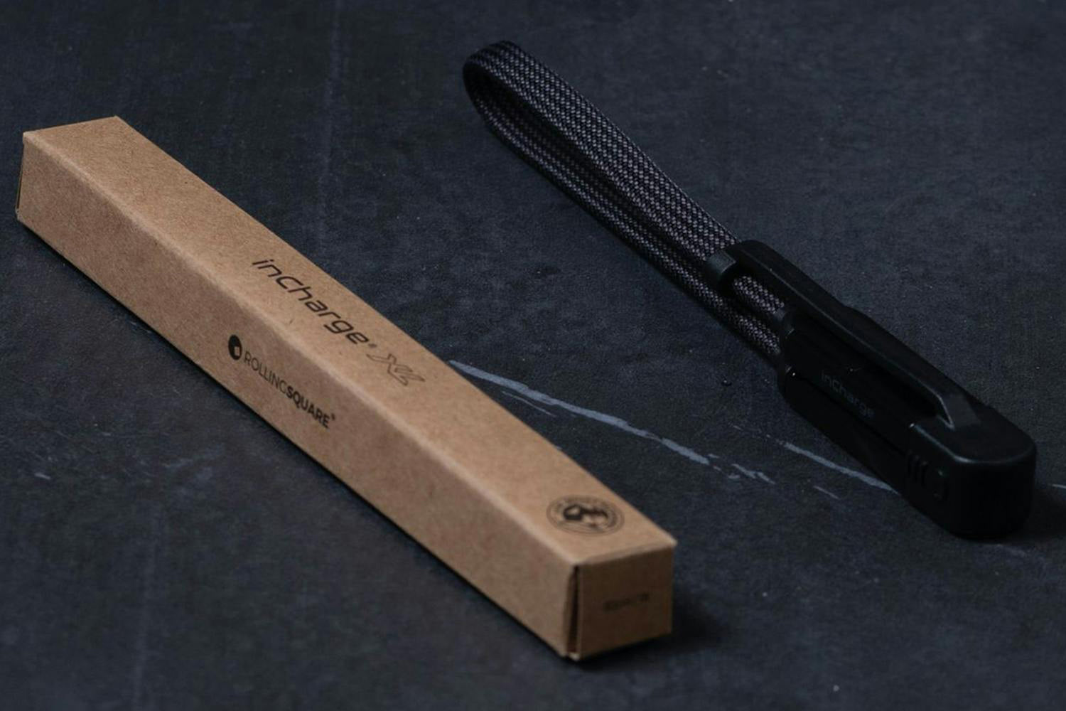 Rolling Square inCharge XL Cable | Urban Black | 0.3m-9