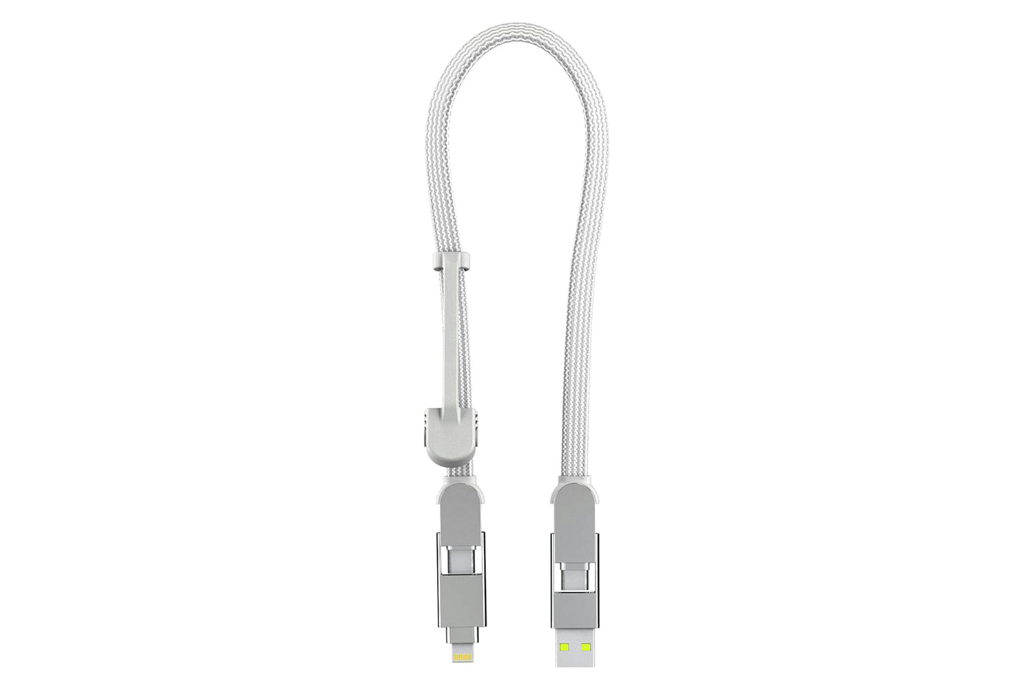 Rolling Square inCharge XL Cable | Glacier White | 0.3m