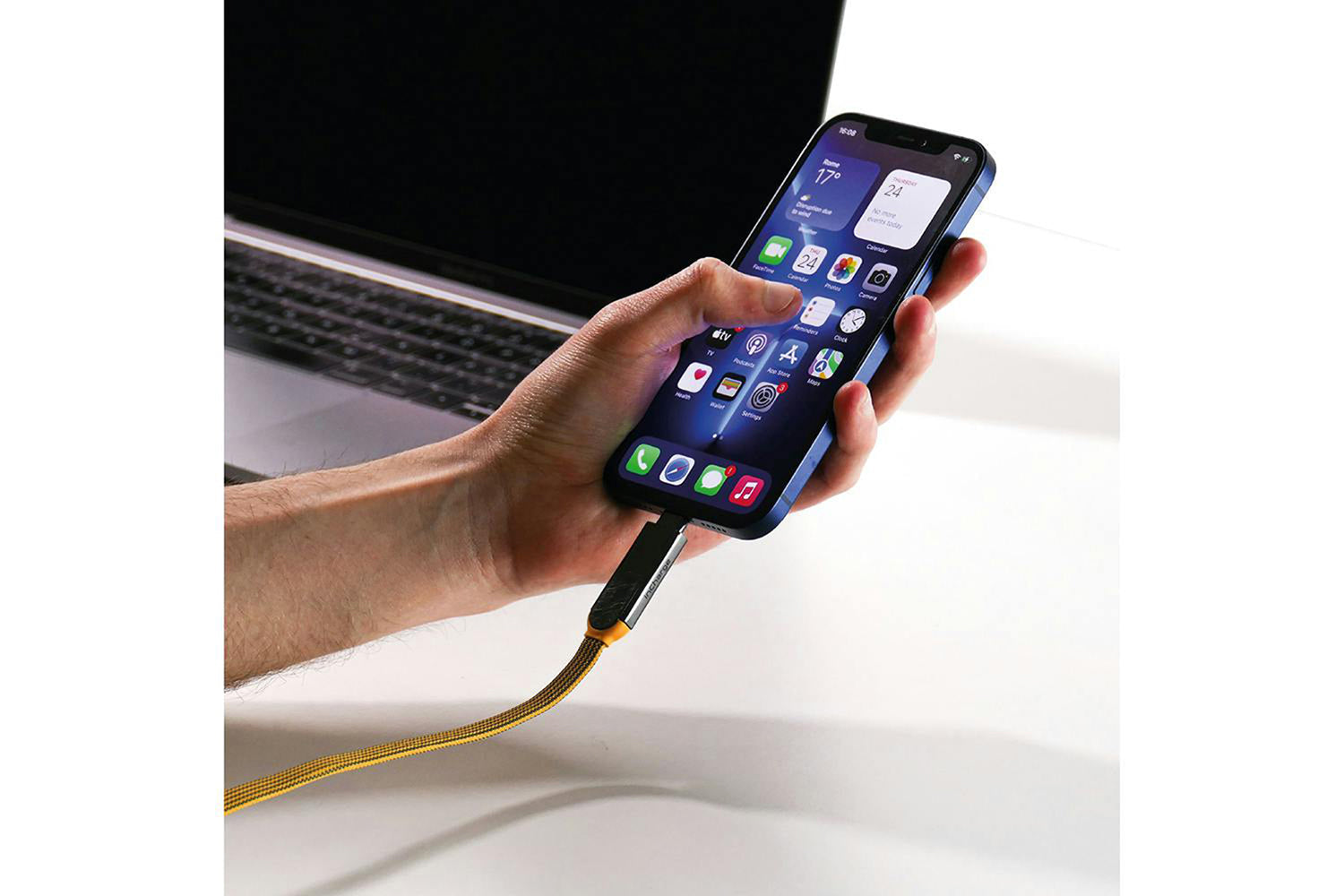 Rolling Square inCharge XL Cable | Summit Yellow | 0.3m-9
