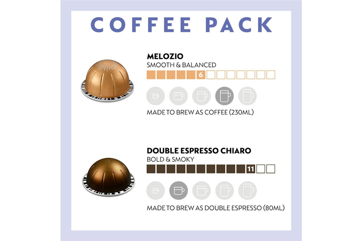 Nespresso Vertuo Pop with Milk Frother, Coffee Capsules and Mugs, White, By Krups | XN920141-4