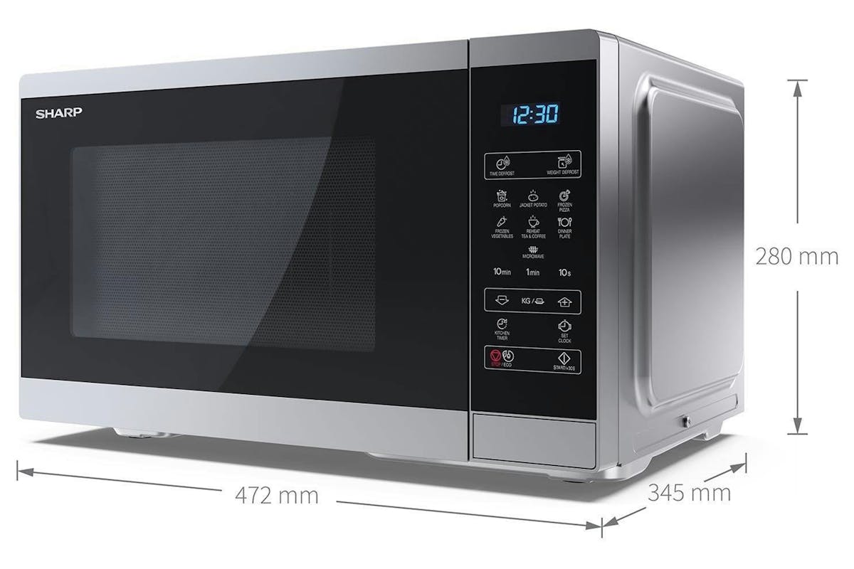 Sharp 25L 900W Freestanding Solo Microwave | YC-MS252AU-S | Silver-6