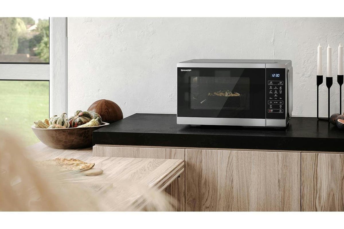 Sharp 25L 900W Freestanding Solo Microwave | YC-MS252AU-S | Silver-2