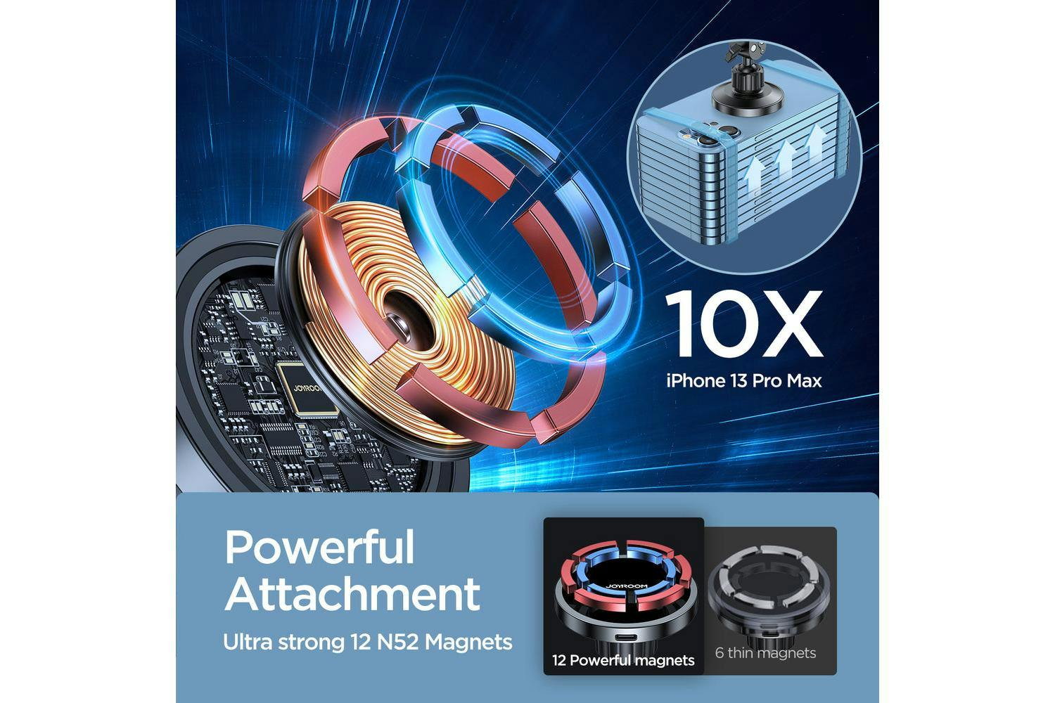 Joyroom Air Vent JR-ZS240 Magnetic Wireless Car Charge Holder-4