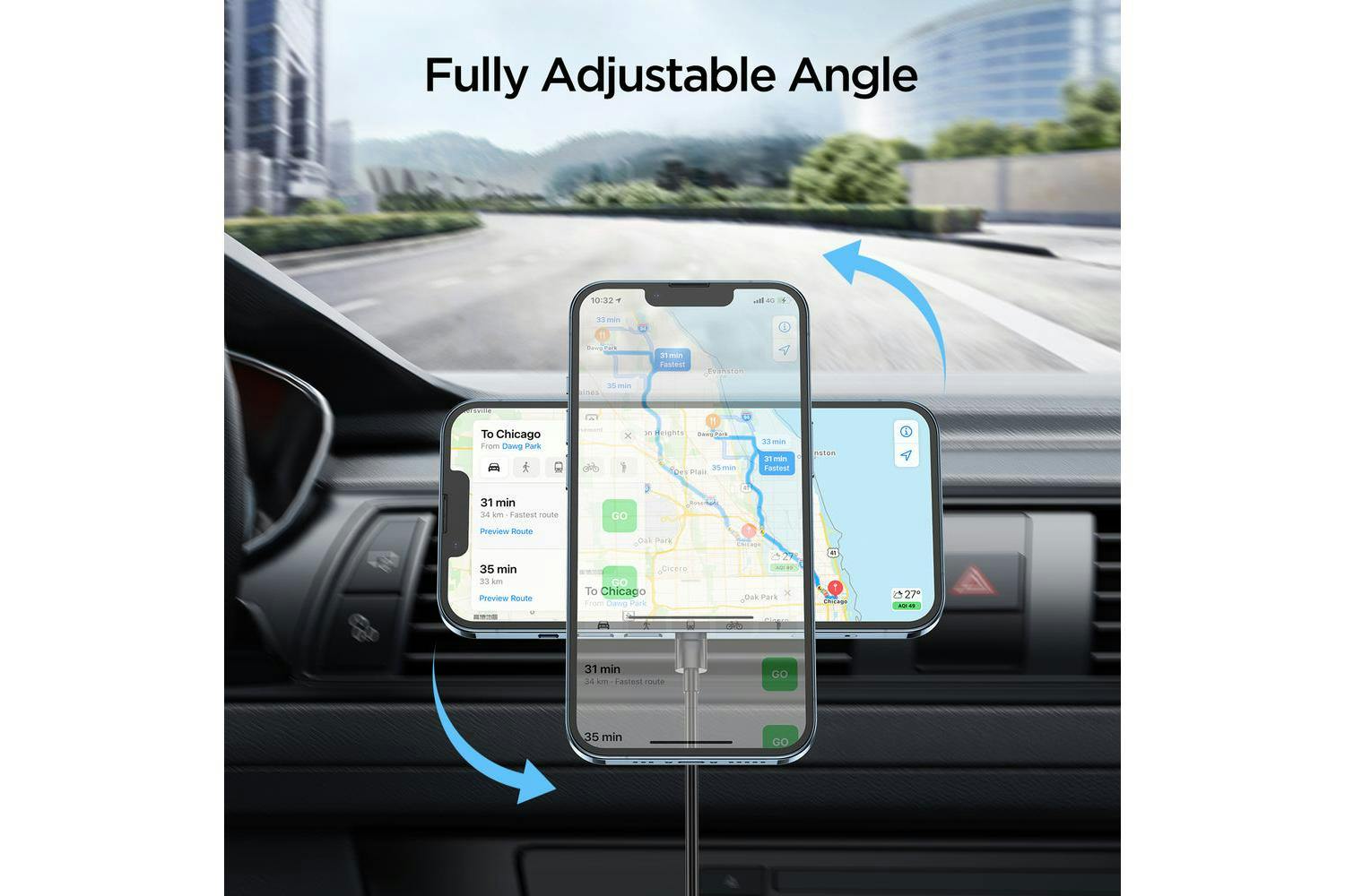 Joyroom Air Vent JR-ZS240 Magnetic Wireless Car Charge Holder-5