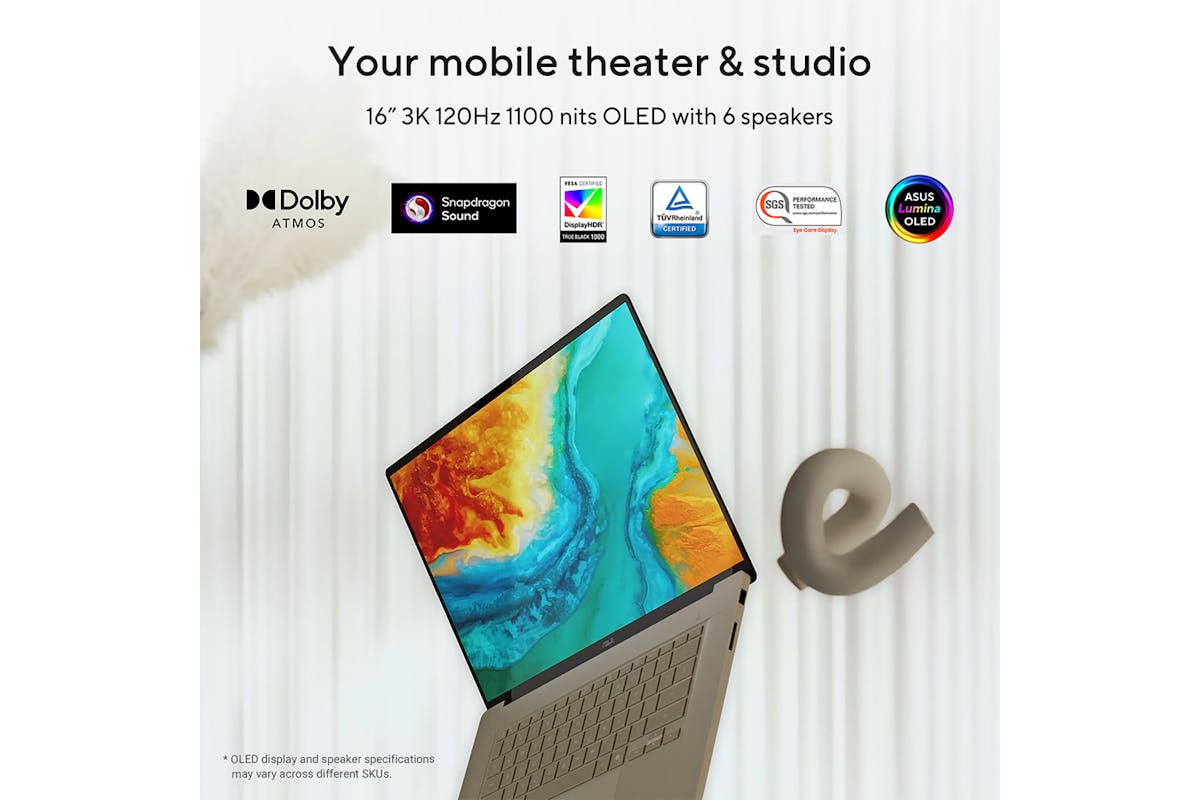 ASUS Zenbook A16 UX3607QA 16" Snapdragon X2 Elite | Copilot+ PC | 16GB | 512GB | Beige-3
