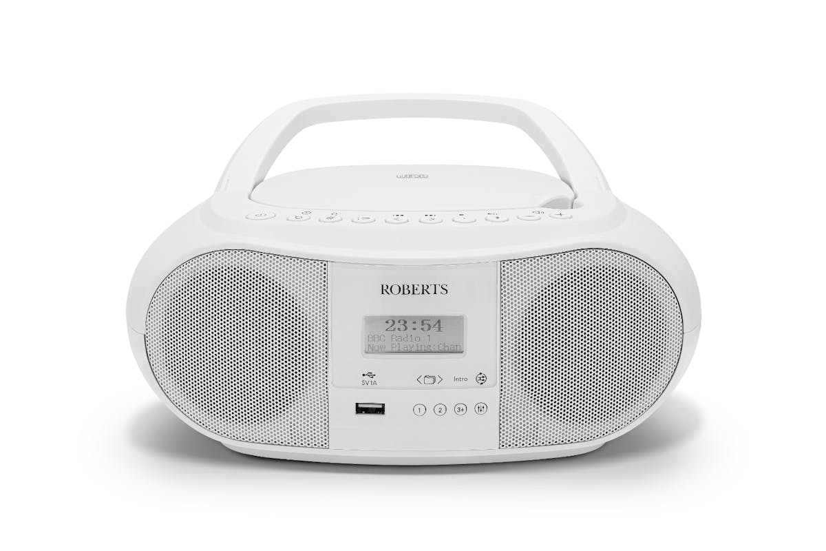 Roberts Boombox Radio with CD Player | White