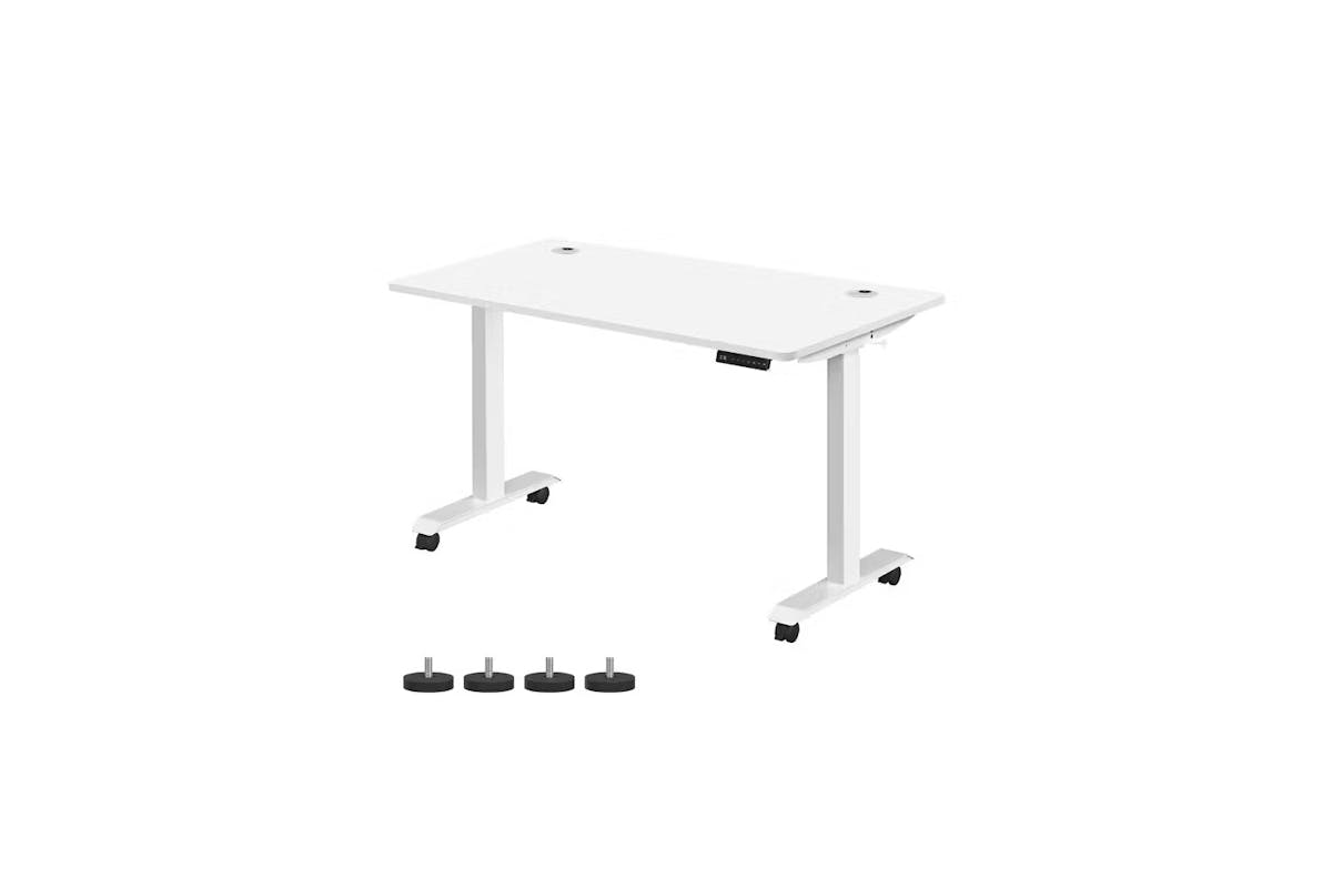 Songmics Office Desk | Adjustable Height | Power | White (Special Offer - DC250587-000203)