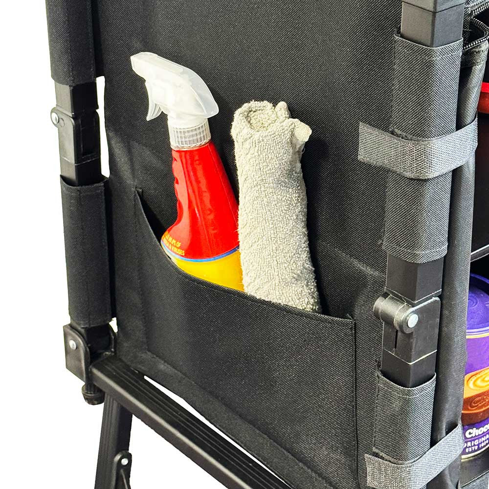 Bamboo 3 In 1 Folding Table/storage Camping Cupboard | Aluminium Frame | Lightweight-2