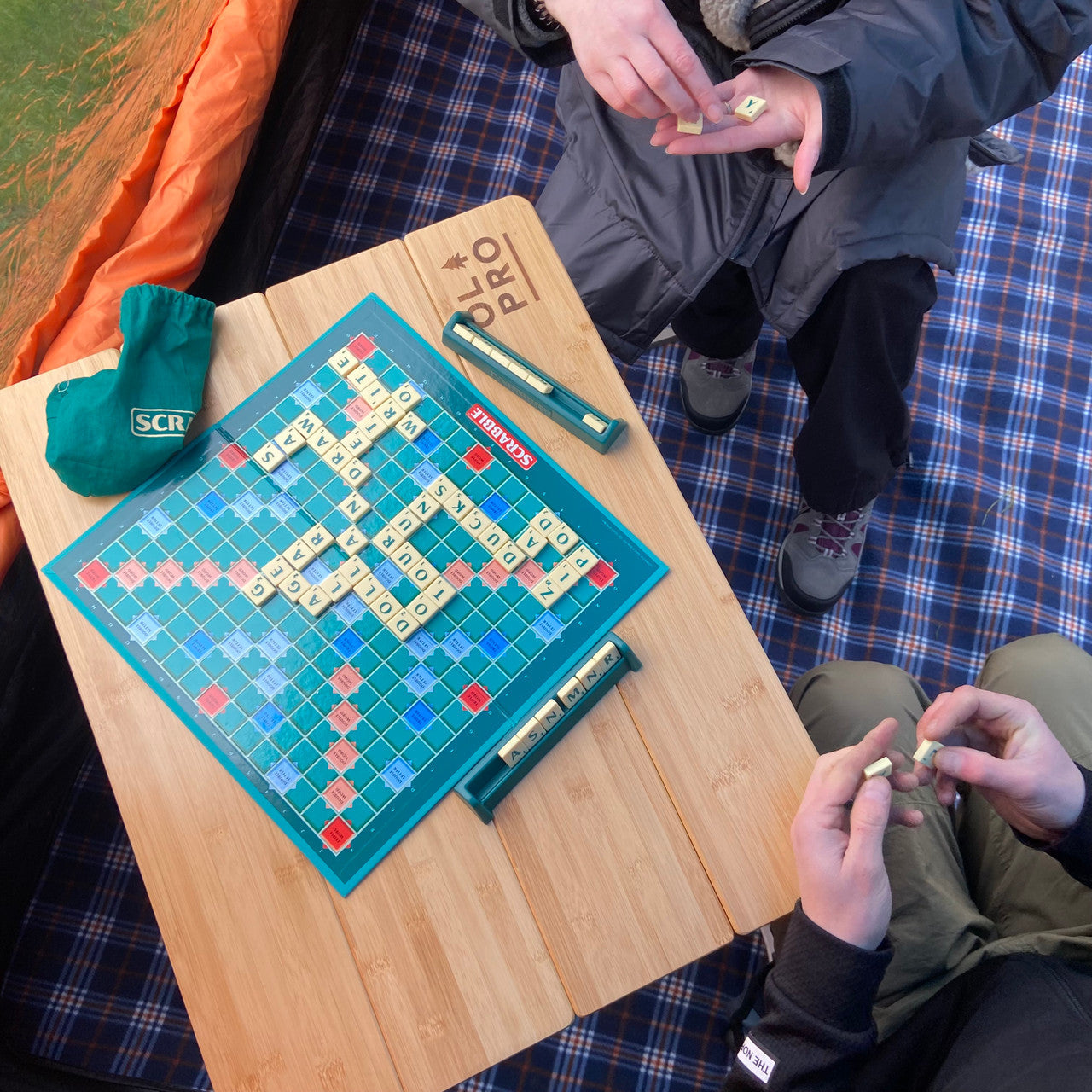 Bamboo Camping Table | 4 Folding | Bamboo | 80cm X 60cm-3