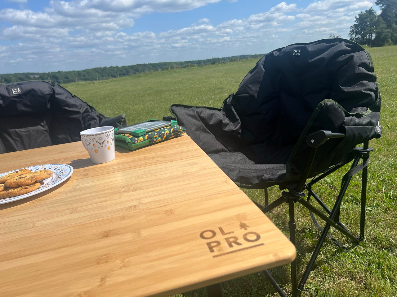 Bamboo Camping Table | Camping Furniture | Bamboo Aluminium| 90cm X 90cm-2