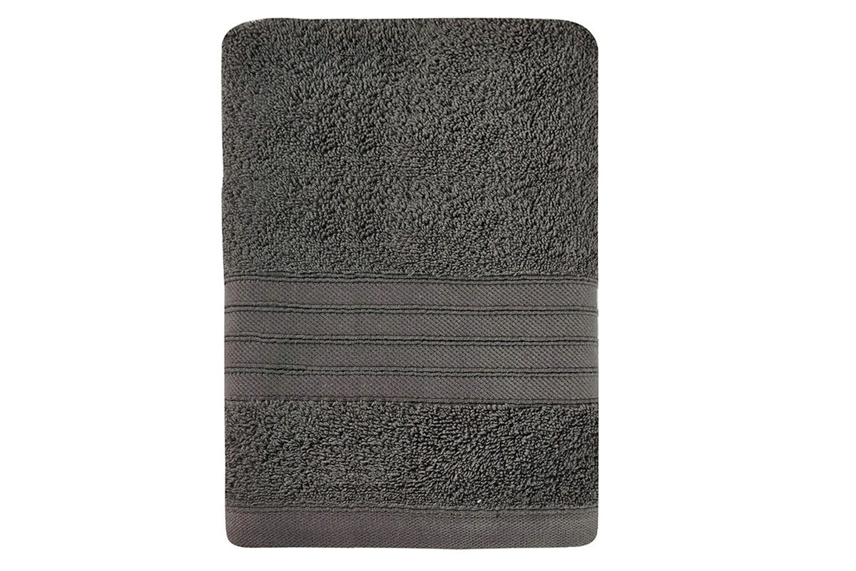 Cotton Terry Towel Set (Hand + Bath + Bath Sheet) - Grey-5