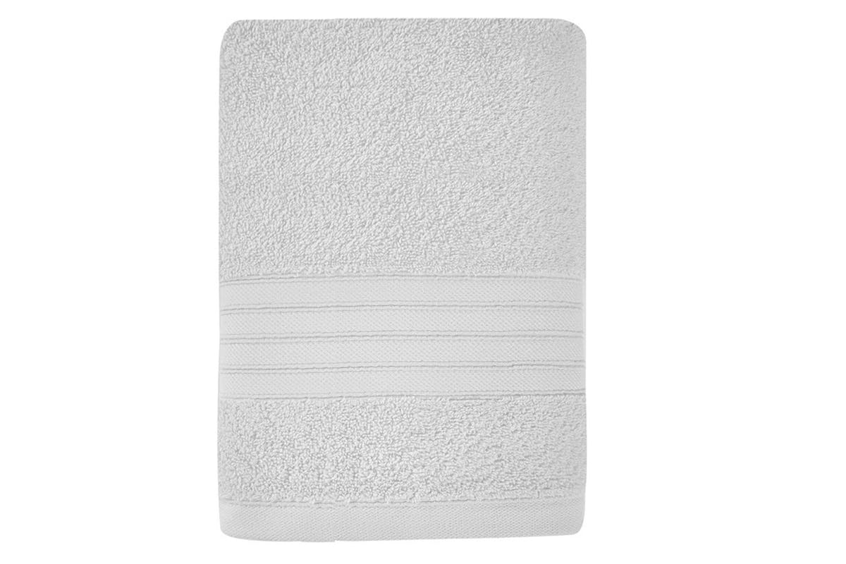 Cotton Terry Towel Set (Hand + Bath + Bath Sheet) - White-5