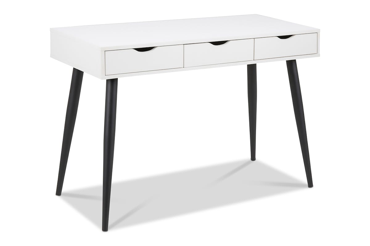Bea Desk | White | Black Legs-3