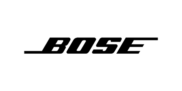 Bose logo in black on a white background